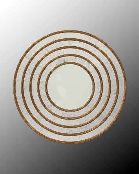 Contemporary Round MIrror Eglomise Colorado Style Contemporary Round MIrror Eglomise Colorado Style