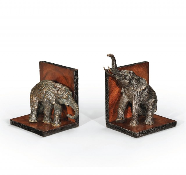 Elephant Bronze Bookends