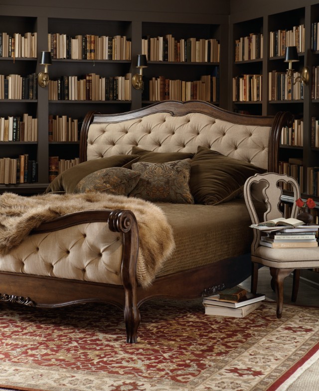 Tufted Sleigh Bed