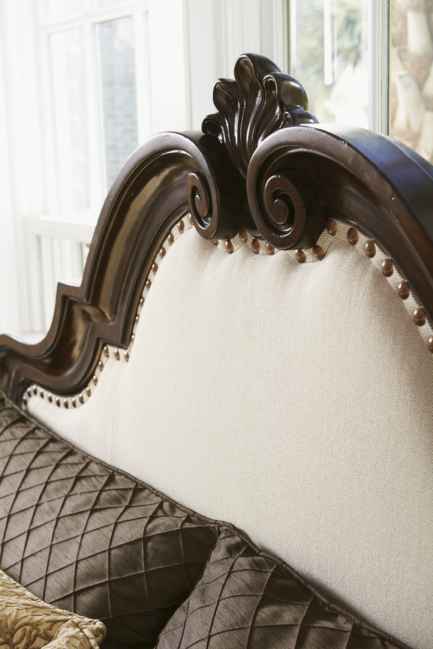 Upholstered Panel Bed Detail
