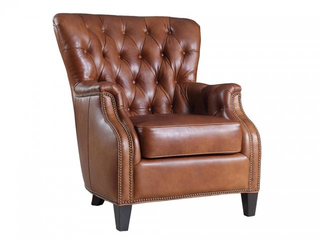 Tufted Leather Accent Chair