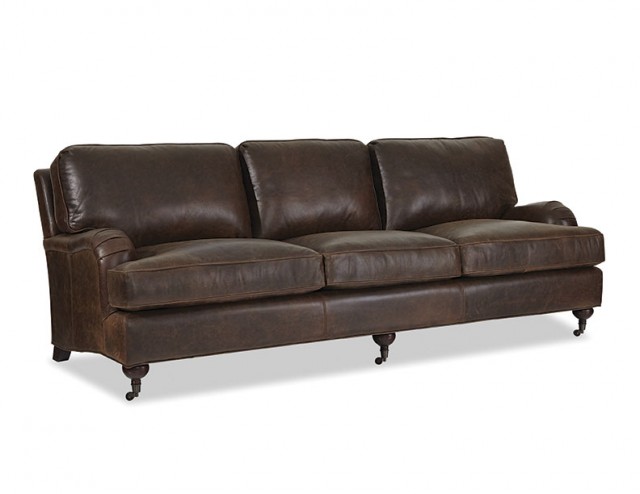 Leather Sofa with English Arm