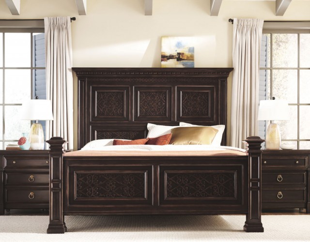 Rustic yet suptuous - Carved Panel Bed