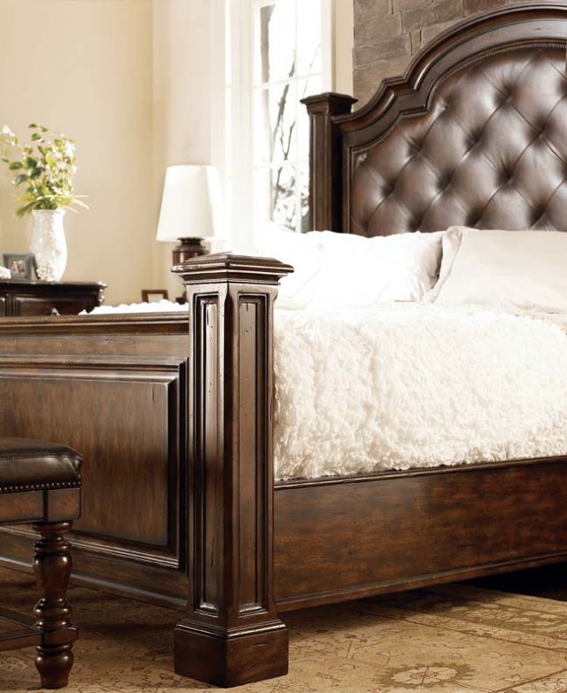 Leather Tufted Bed