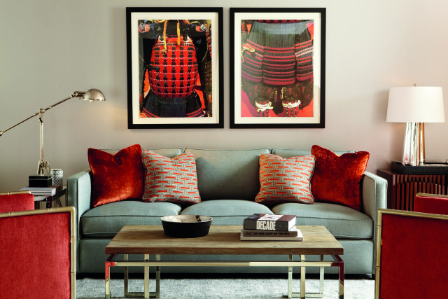 Bernhardt Interiors pop of color