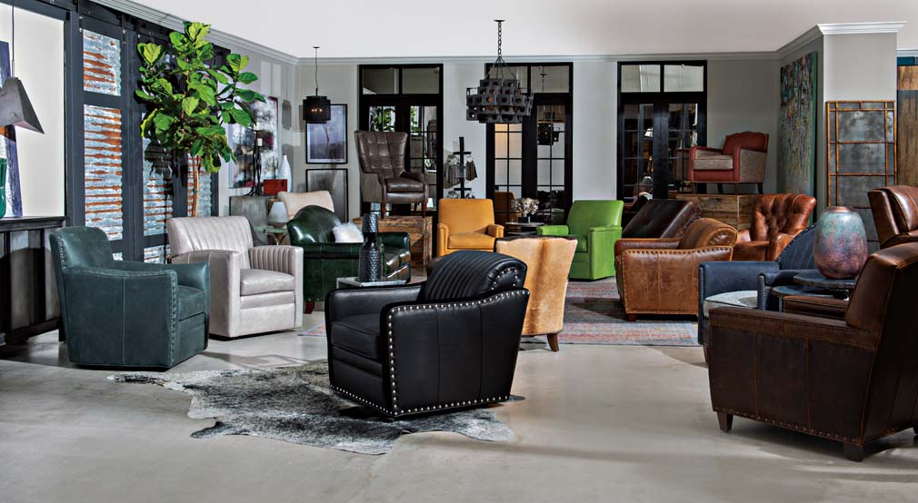 Leather Accent Chairs and Swivel Chairs