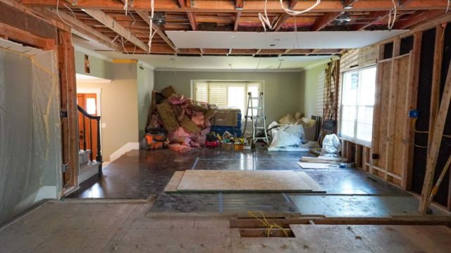 Centennial Colorado home renovation construction zone before furniture installation